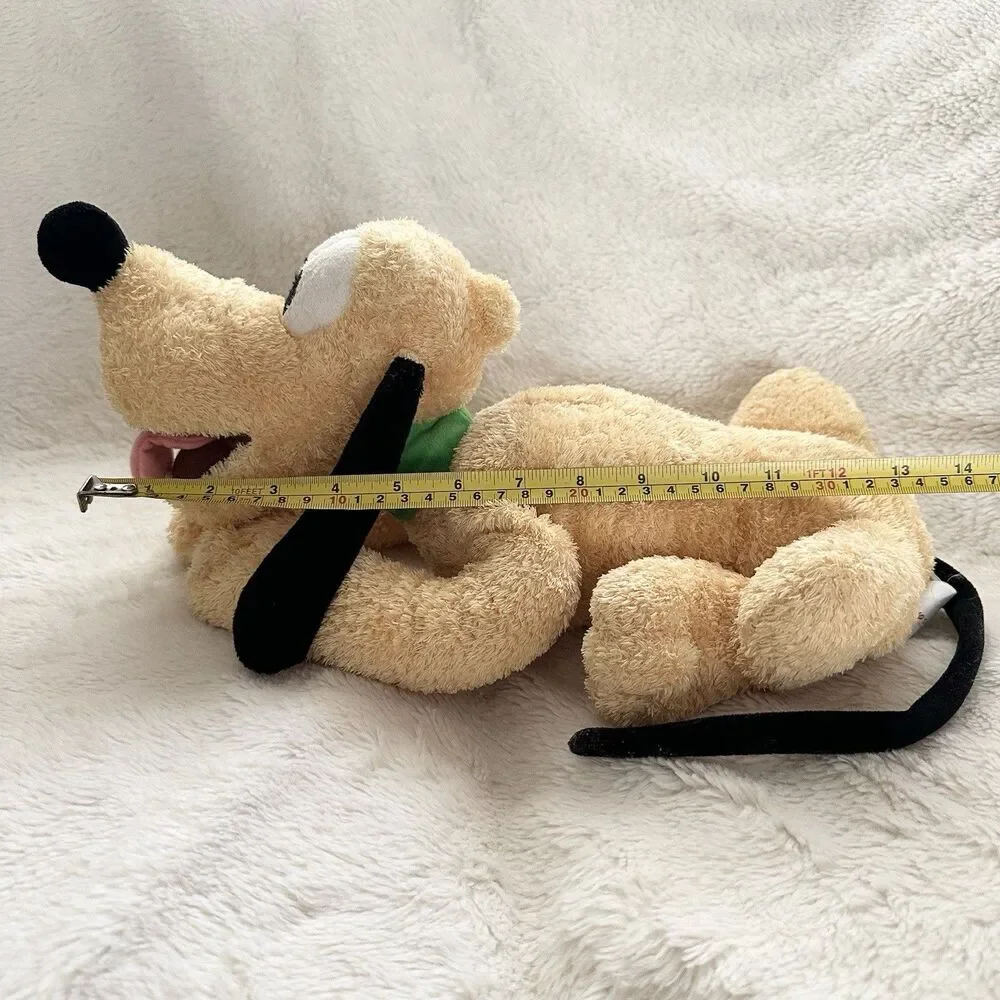 Disney Parks Pluto Laying Down 14” Plush Stuffed Animal Mickey Dog
